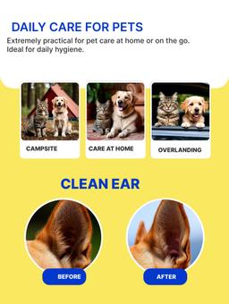 Toallitas húmedas anatómicas en forma de dedo para el cuidado de los oídos y la prevención de la otitis media en perros y gatos, 35 uds. 7