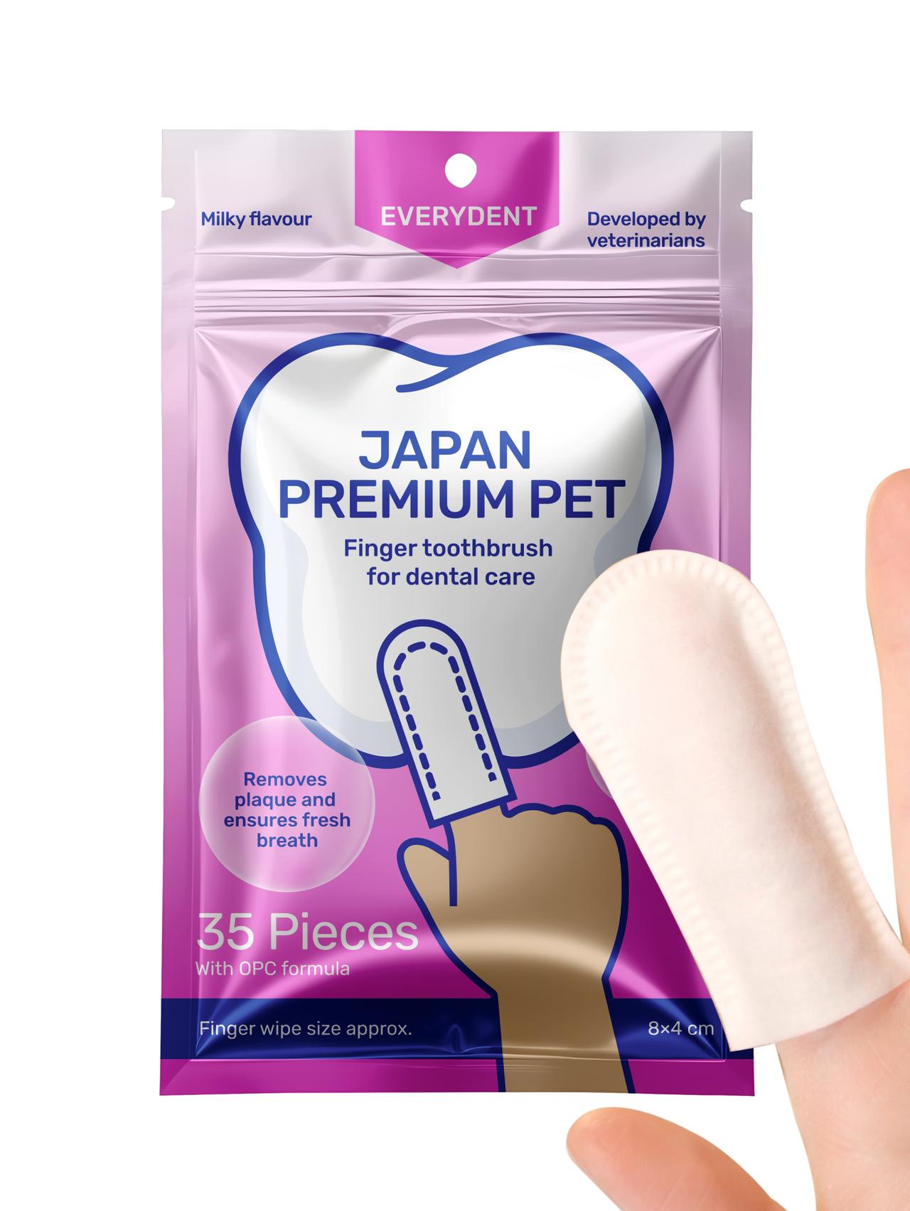 Toallitas húmedas anatómicas en forma de dedo para la limpieza de dientes y encías de perros y gatos, 35 uds.