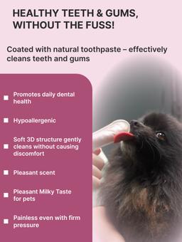 Toallitas húmedas anatómicas en forma de dedo para la limpieza de dientes y encías de perros y gatos, 35 uds. 3