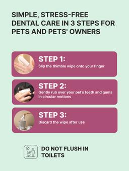 Toallitas húmedas anatómicas en forma de dedo para la limpieza de dientes y encías de perros y gatos, 35 uds. 4