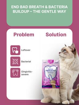 Toallitas húmedas anatómicas en forma de dedo para la limpieza de dientes y encías de perros y gatos, 35 uds. 6