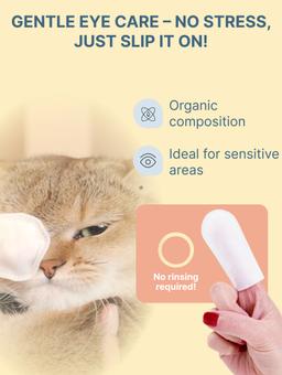 Anatomical wet fingertip wipe to eliminate lacrimal tracks and care for the eyes of dogs and cats, 35 pcs. 2