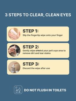 Anatomical wet fingertip wipe to eliminate lacrimal tracks and care for the eyes of dogs and cats, 35 pcs. 4