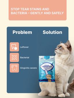 Anatomical wet fingertip wipe to eliminate lacrimal tracks and care for the eyes of dogs and cats, 35 pcs. 6