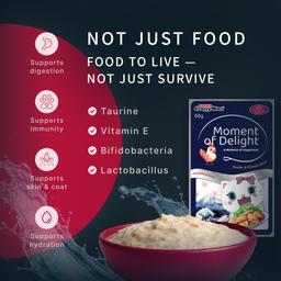 "Momento di Felicità" Alimento umido per gatti – Tonno e pollo con bonito, alimento premium in busta per gatti sterilizzati, senza cereali, 68 g 5