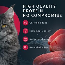 Mousse crémeuse pour chats – Thon (Maguro) et poulet, aliment humide fonctionnel pour soutenir la digestion et la flore intestinale, facile à digérer, adapté aux chatons et aux chats adultes, 55 g 2