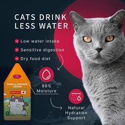 Mousse crémeuse pour chats – Thon (Maguro) et poulet, aliment humide fonctionnel pour soutenir la digestion et la flore intestinale, facile à digérer, adapté aux chatons et aux chats adultes, 55 g 4