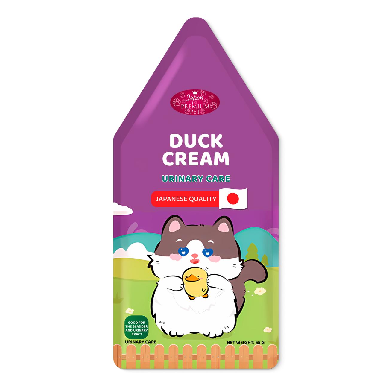Mousse cremosa para gatos – Pato y atún (Maguro), alimento húmedo funcional para apoyar las vías urinarias, de fácil digestión, apto para gatitos y gatos adultos, 55 g
