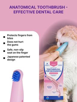 Spazzolino anatomico in silicone per l'igiene dentale (rosa) 3