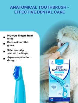 Spazzolino anatomico in silicone per l'igiene dentale (blu) 2
