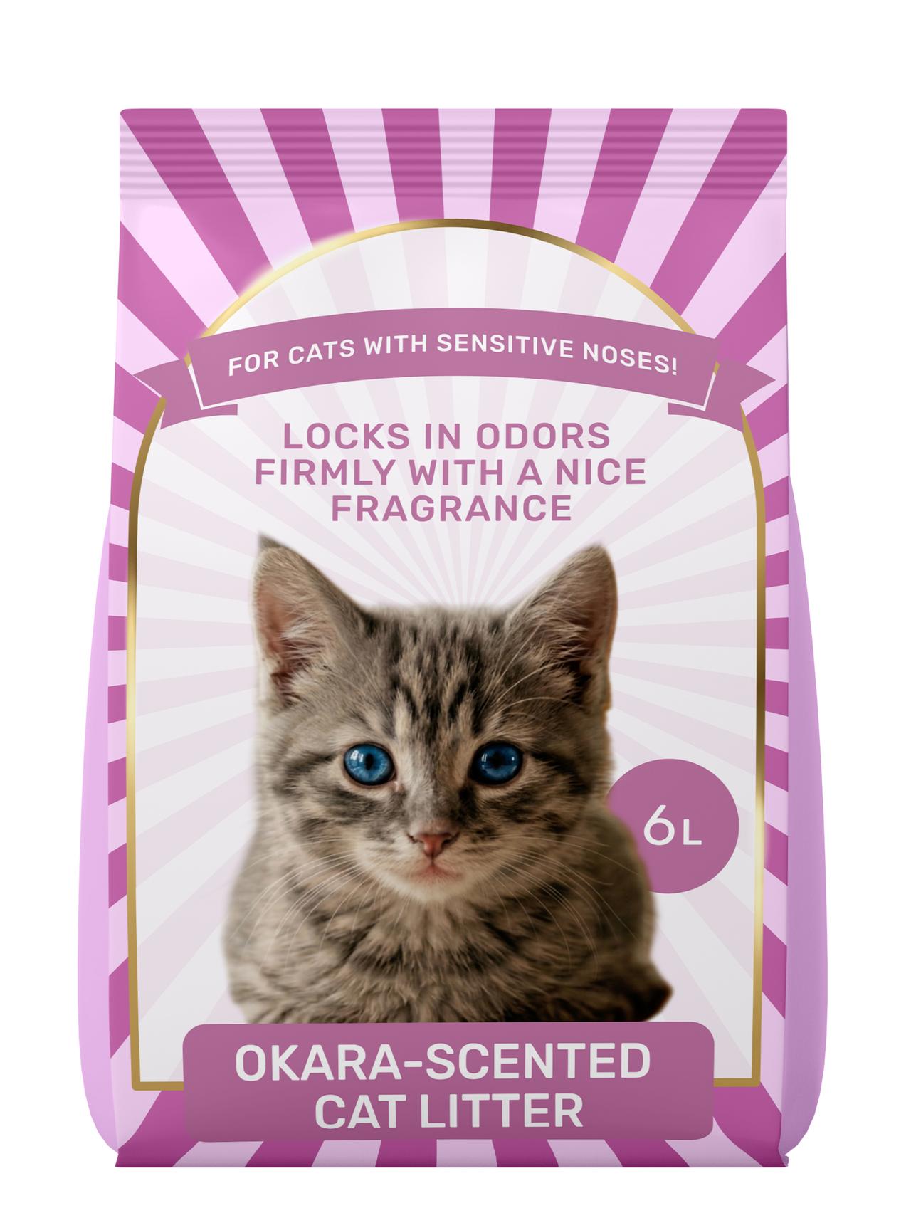 Clumping Tofu Cat Litter with Peach Scent 6 L