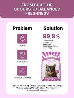 Clumping Tofu Cat Litter with Peach Scent 6 L 7