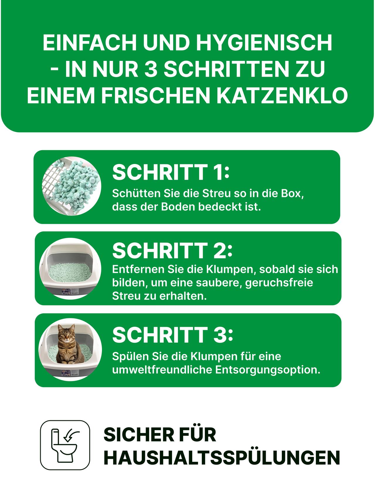 Tofu und Apfel pelletierte Katzenstreu, klumpt und spült in die Toilette. 7 L