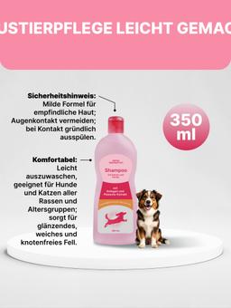 Champú con colágeno y placenta. Para gatos y perros. Con aroma a rosas, 350 ml. 4