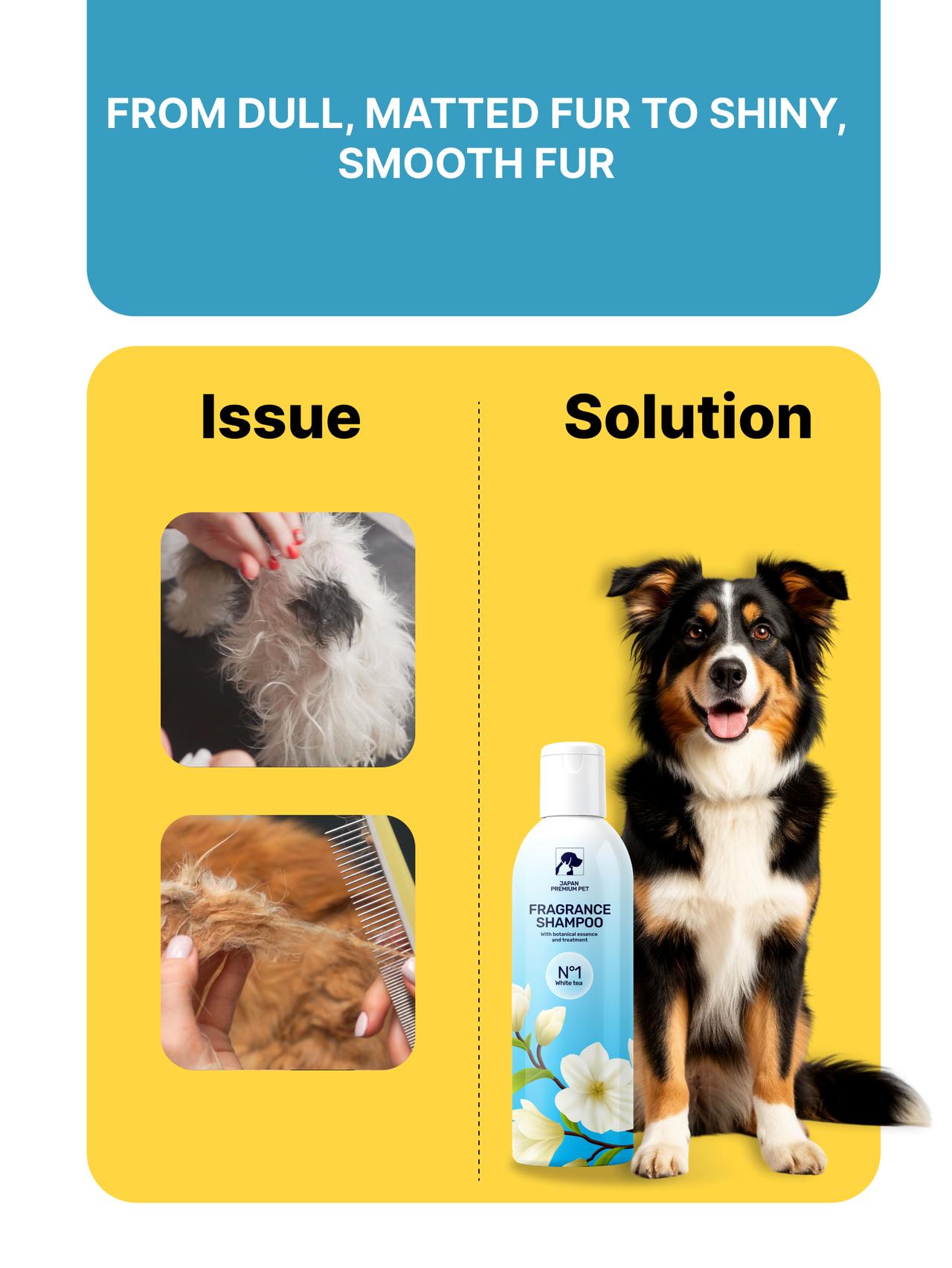 Shampoing pour Chien et Chat-275 ML | Shampoing pour Chien Peau Sensible pH 5.5 | Shampoing Chien Poils Longs et Shampoing pour Chat pour Pelage Brillant et Soyeux | Parfum de Roses