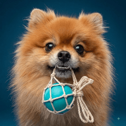 Latex toy with cotton floss "Sea buoy" for dogs 3