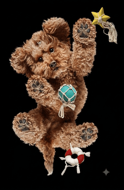 Latex toy with cotton floss "Sea buoy" for dogs 6