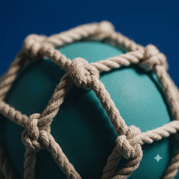 Latex toy with cotton floss "Sea buoy" for dogs 8