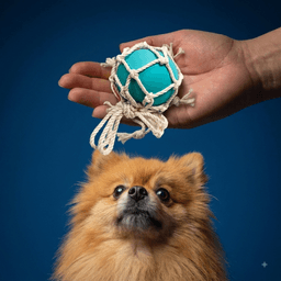 Latex toy with cotton floss "Sea buoy" for dogs 10