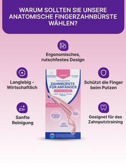 Anatomische Zahnbürste auf Silikonbasis für das Zahnhygienetraining (rosa) 2