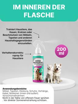 Universelles Verhaltenskorrektor für Tiere, funktionsübergreifendes Antipee für Katzen und Hunde. 200 ml 4