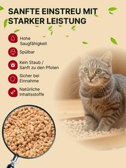 Wiesengräser pelletierte Katzenstreu Japan Premium Pet zum Training von Kätzchen, Klumpen und Toilettenspülungen, 7 L 3