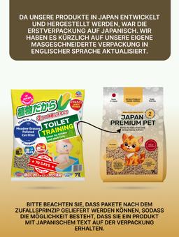 Wiesengräser pelletierte Katzenstreu Japan Premium Pet zum Training von Kätzchen, Klumpen und Toilettenspülungen, 7 L 9