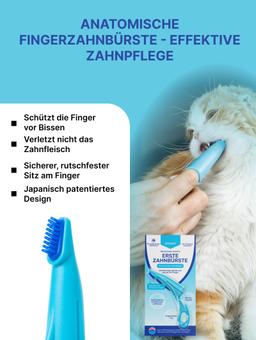 Anatomische Zahnbürste auf Silikonbasis für das Zahnhygienetraining (blau) 5