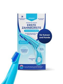 Anatomische Zahnbürste auf Silikonbasis für das Zahnhygienetraining (blau) 1