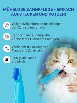 Anatomische Zahnbürste auf Silikonbasis für das Zahnhygienetraining (blau) 7