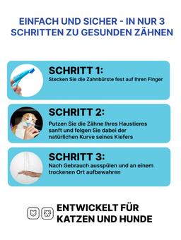 Anatomische Zahnbürste auf Silikonbasis für das Zahnhygienetraining (blau) 8