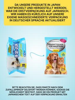 Nasstücher für Basispflege für Pfoten und Bereich unter dem Schwanz von Hunden und Katzen. 90 St. 8