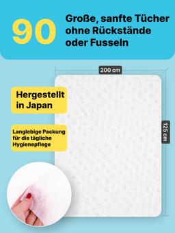 Nasstücher für Basispflege für Pfoten und Bereich unter dem Schwanz von Hunden und Katzen. 90 St. 7