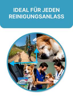 Shampoo-Tücher zum schnellen Baden ohne Wasser mit der Hautallergie-Präventionsfunktionund trockener Dermatitis vorzubeugen. Mit Seidenprotein und Honigextrakt. Für kleine und mittlere Hunde. 25 St. 8