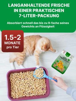 Cypress (der Duft eines Bergwaldes) Pelletierte Katzenstreu, verklumpt und spült in die Toilette. 7L 3