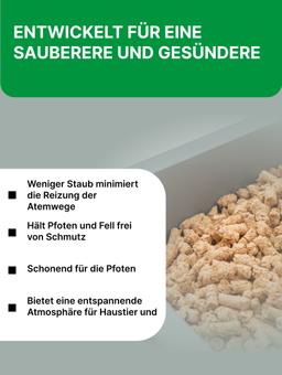 Cypress (der Duft eines Bergwaldes) Pelletierte Katzenstreu, verklumpt und spült in die Toilette. 7L 4