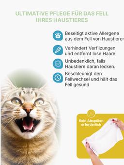 Mittel zur Entfernung von Allergenen aus Tierhaaren in Form von Feuchttüchern, 25 St., 20x30 cm 6