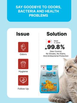 Arena para Gatos Leche de Coco con Extracto de Bambú – Arena Aglomerante Natural, Baja Emisión de Polvo, Control de Olores, 6 L 4