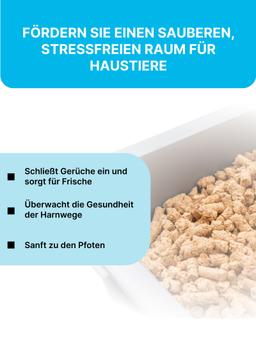 Katzenstreu Kokosmilch mit Bambusextrakt – Klumpende Katzenstreu, Staubarm, Geruchskontrolle, 6 l 5