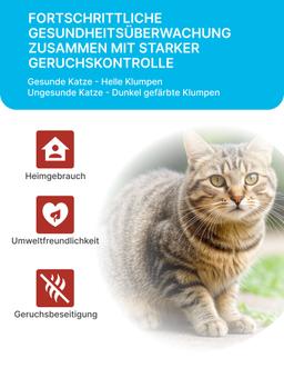 Katzenstreu Kokosmilch mit Bambusextrakt – Klumpende Katzenstreu, Staubarm, Geruchskontrolle, 6 l 6