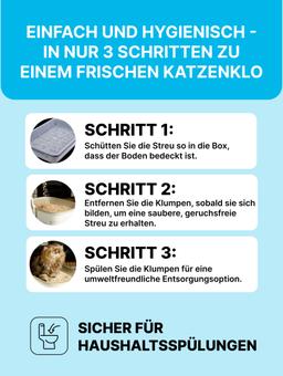Katzenstreu Kokosmilch mit Bambusextrakt – Klumpende Katzenstreu, Staubarm, Geruchskontrolle, 6 l 8