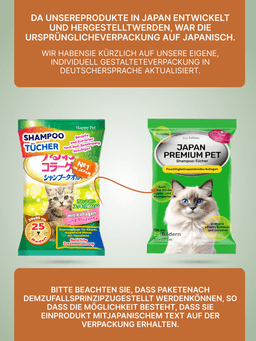 Shampoo-Tücher zum schnellen Baden ohne Wasser mit Kollagen und Plazenta für Katzen, 25 St. 9