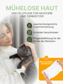 Shampoo-Tücher zum schnellen Baden ohne Wasser mit Kollagen und Plazenta für Katzen, 25 St. 3