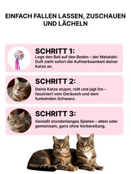 Wollknäuel mit raschelnden Bändern und einem Knäuel im Inneren. Mit Matatabi. Rosa 3