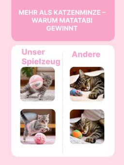 Wollknäuel mit raschelnden Bändern und einem Knäuel im Inneren. Mit Matatabi. Rosa 6