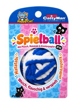 Wollknäuel mit raschelndem Schwanz und einem Knäuel im Inneren. Mit Matatabi. Blau 1