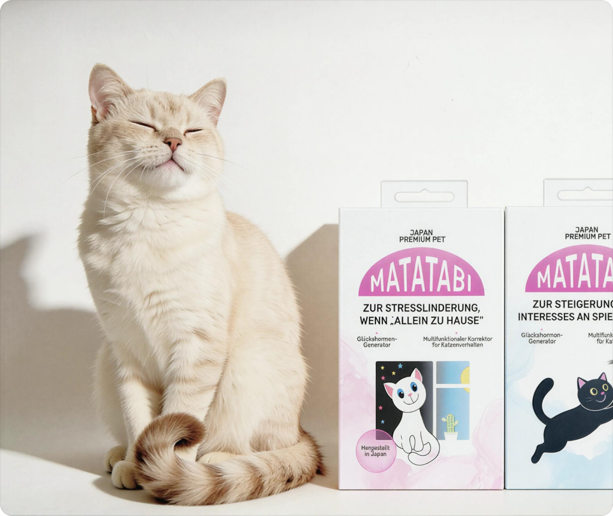 Cat with Matatabi products