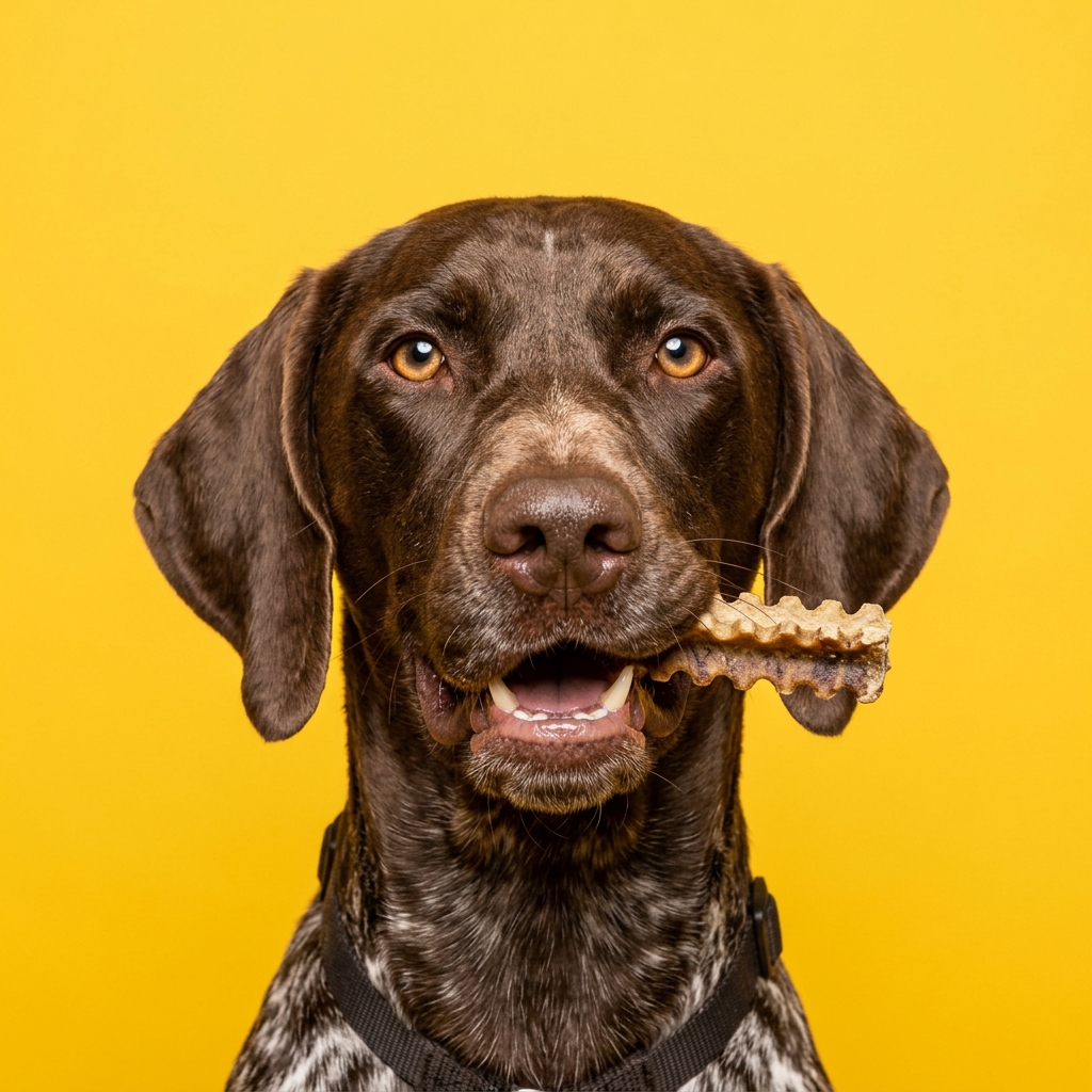 Pes s dentálním pamlskem