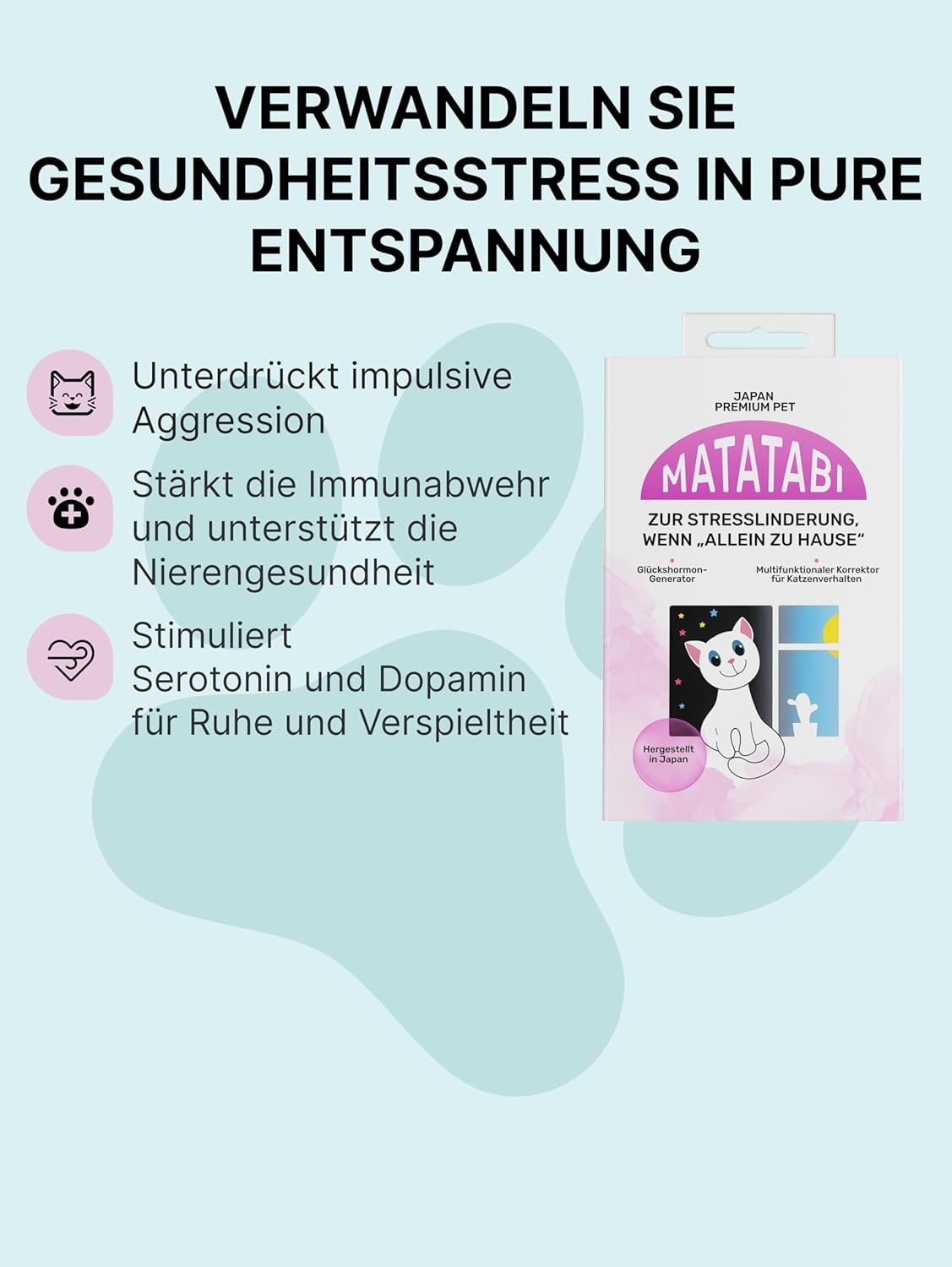 Matatabi Pulver für Katzen | Natürliches Stressmittel für Entspannte Katzen, Wenn sie Allein Sind | Alternative zu Katzenminze Pulver | Fördert Wohlbefinden & Ruhe | Alternative zu Katzenminze-Sticks