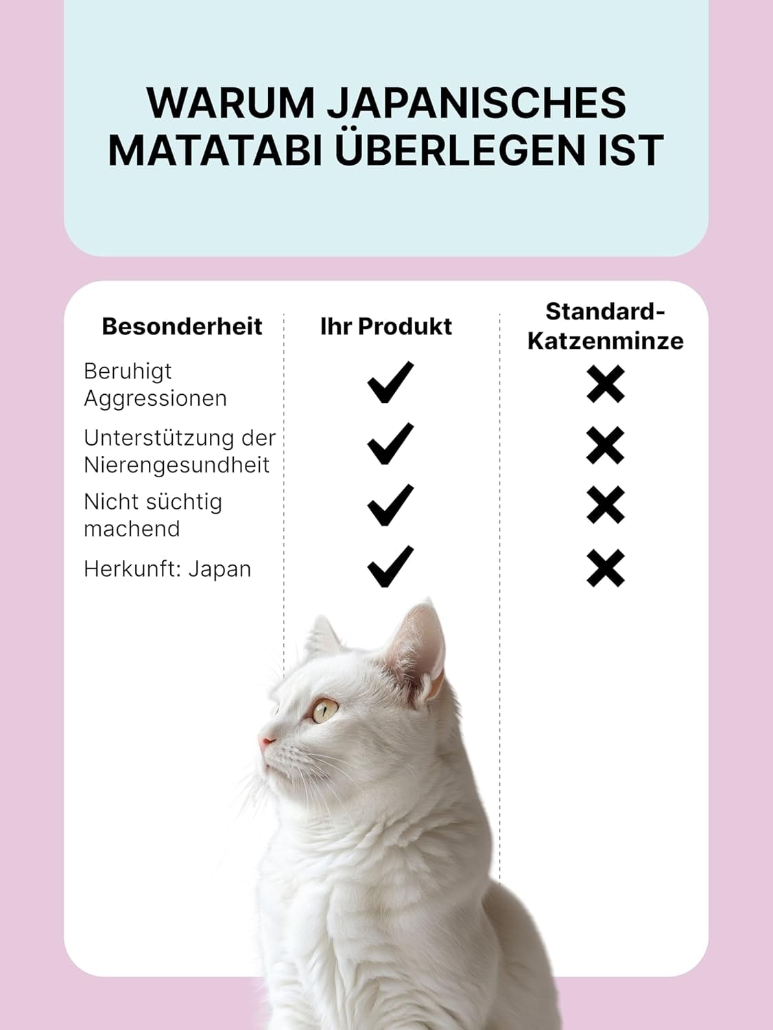 Matatabi Pulver für Katzen | Natürliches Stressmittel für Entspannte Katzen, Wenn sie Allein Sind | Alternative zu Katzenminze Pulver | Fördert Wohlbefinden & Ruhe | Alternative zu Katzenminze-Sticks